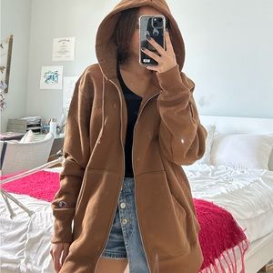 Champion mens hoody zipdown NWOT brown medium